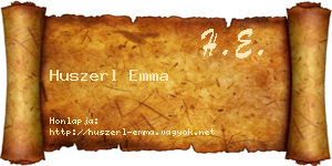 Huszerl Emma névjegykártya
